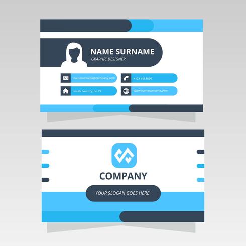 Minimalistic Modern Business Card for Graphic Design vector