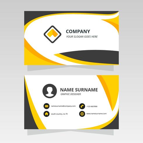 Simple Wavy Business Card for Graphic Design vector