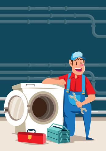 Washer Repairman vector