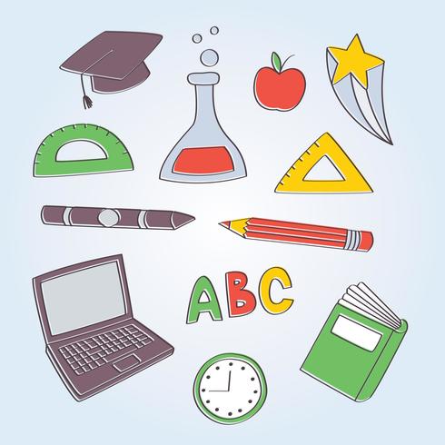 Hand Drawn School Elements vector