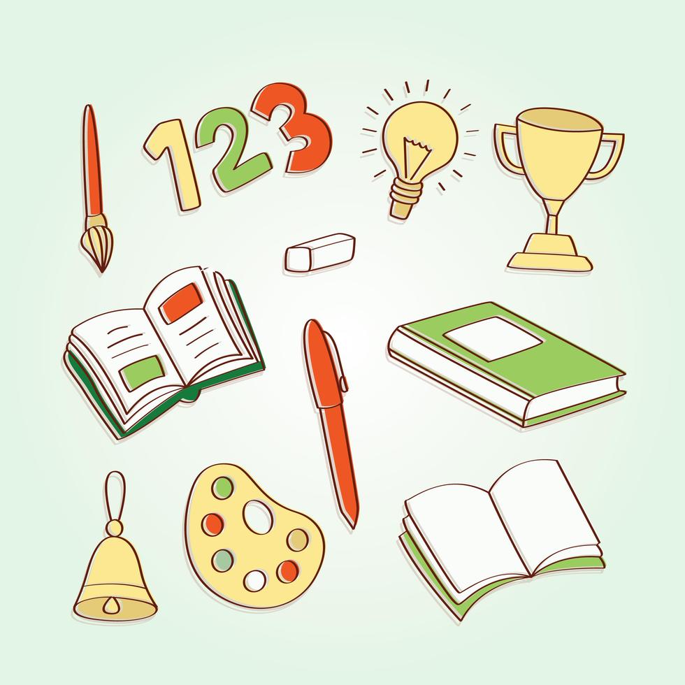 Hand Drawn School Elements 180369 Vector Art at Vecteezy