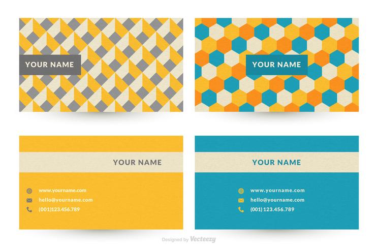 Geometric Graphic Design Business Card Vector Templates