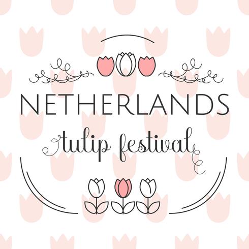 Netherlands Tulip Festival Template Vector - Download Free Vector Art, Stock Graphics & Images