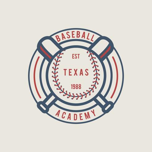 Emblema de beisbol vintage vector