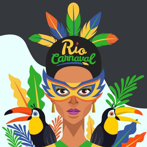 Rio Carnaval Vector Illustration 