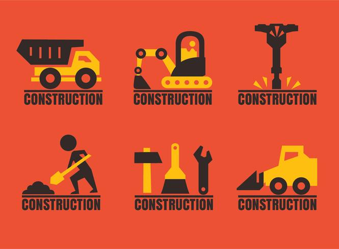 Construcción Logos Collection Vector