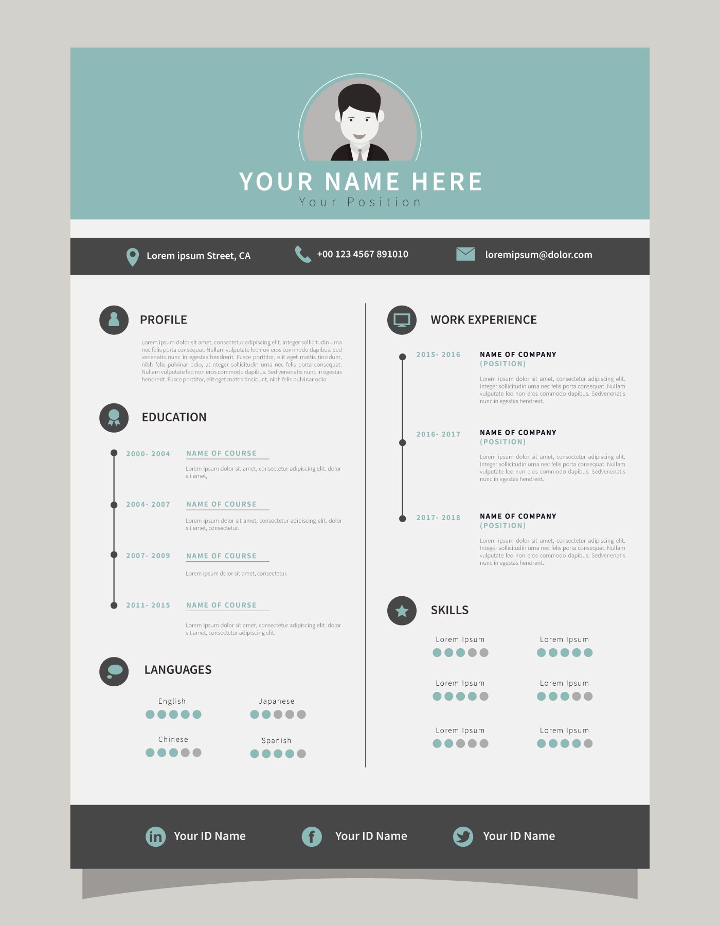 corporate resume template