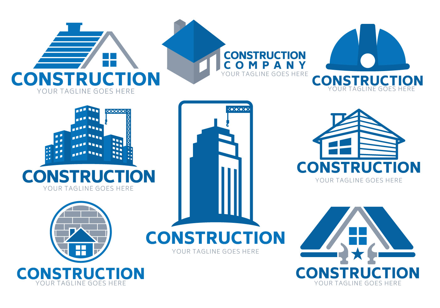 Construction logo vector 180433 Vector Art at Vecteezy