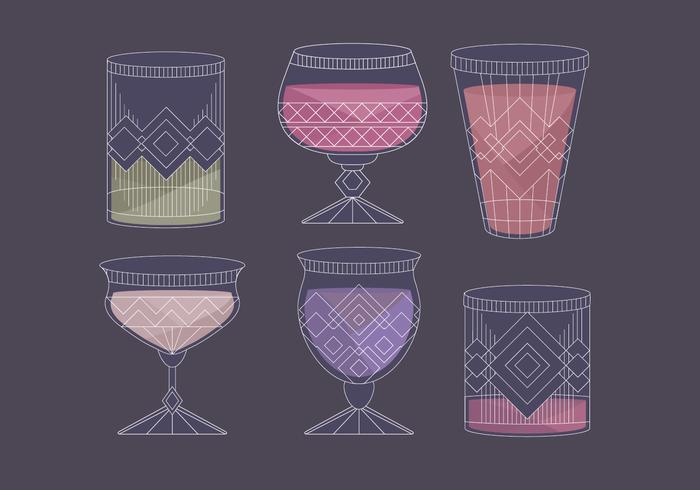 Vector Mocktail Glasses