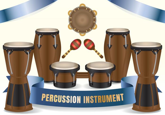 African Ethnic Conga Bongos Salsa Drums vector