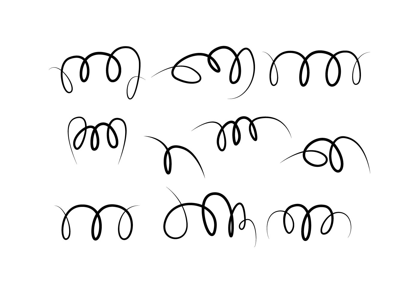 Free Squiggle Collection Vector 180605 Vector Art at Vecteezy