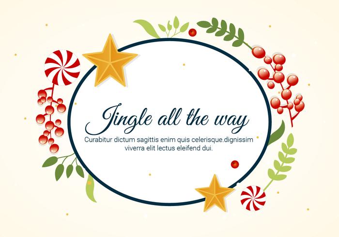 Free Flat Design Vector Holiday Greeting Card