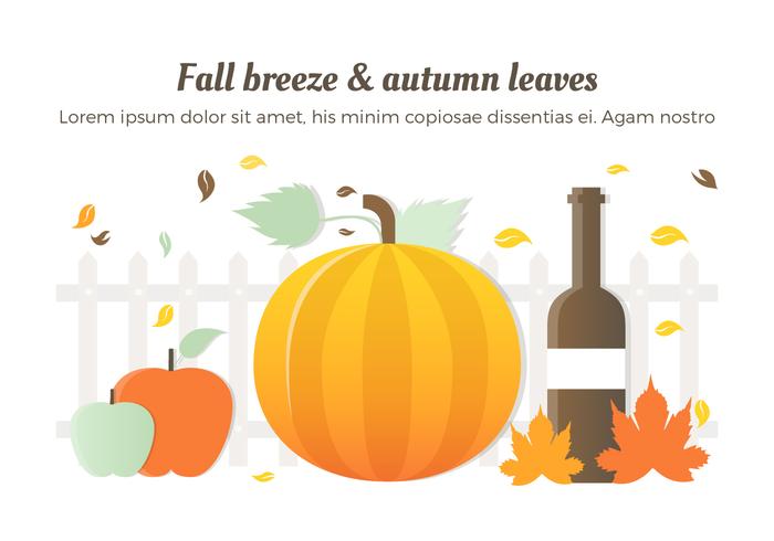 Fondo de Vector de acción de gracias de otoño gratis