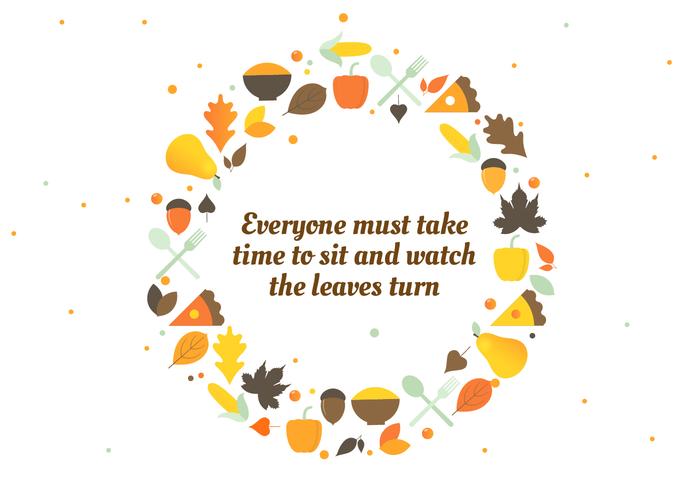 Autumn Thanksgiving Vector Background