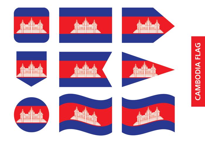 Bandera de camboya vector