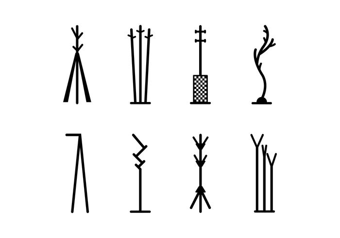 Coat hanger vector icons