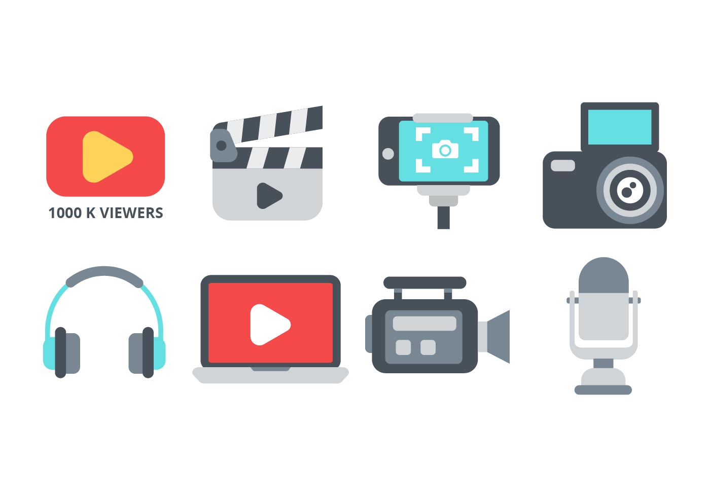 Download Free Content Creator Icons Vector - Download Free Vectors, Clipart Graphics & Vector Art