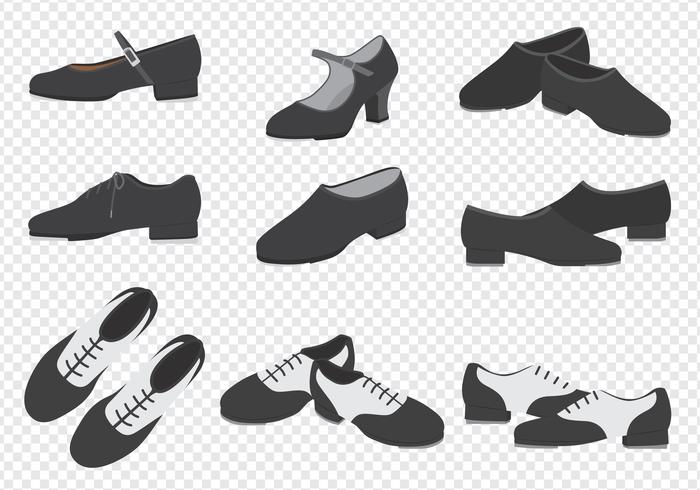 Tap Dance Shoes Collection vector