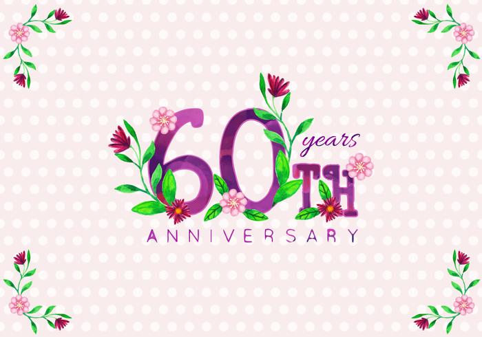 Free Vector 60th Years Anniversary