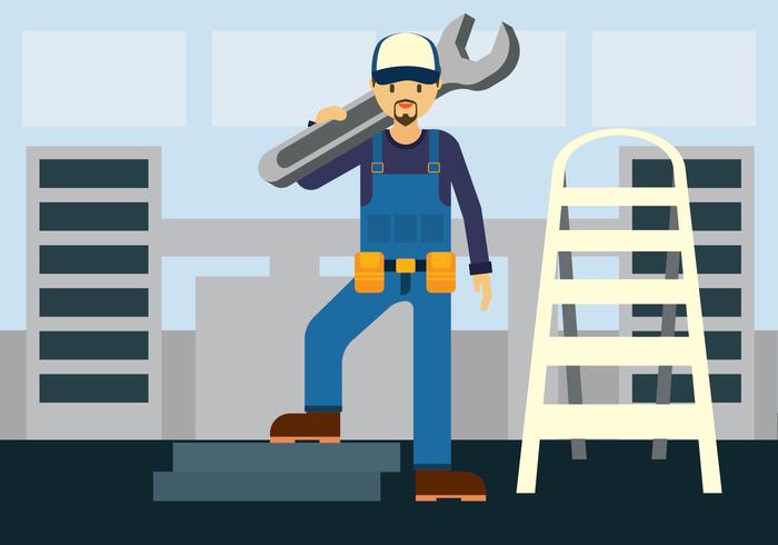 Repair Man Vector Illustration