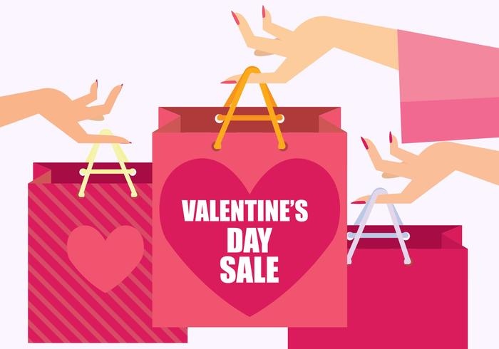 Venta de San Valentín vector