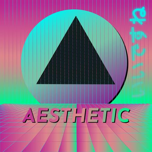 Fondo colorido de Vaporwave vector