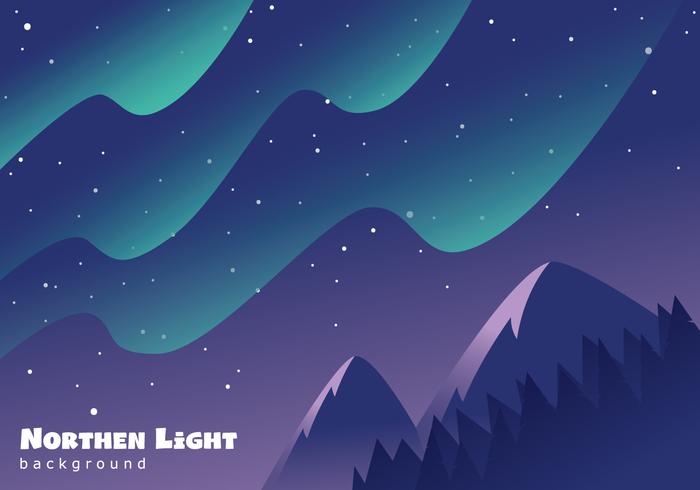 Beautiful Aurora Landscape vector