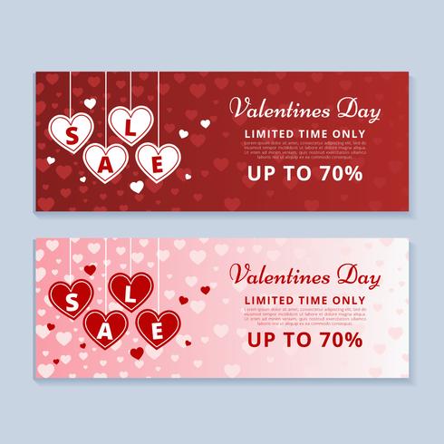 Valentines Day Sale Banner vector