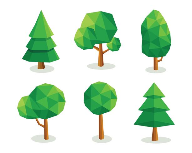 Low Polygonal Trees vector