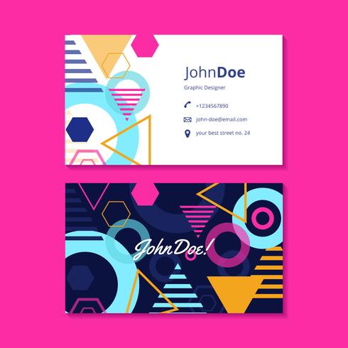 Graphic Design Business Card Template vector