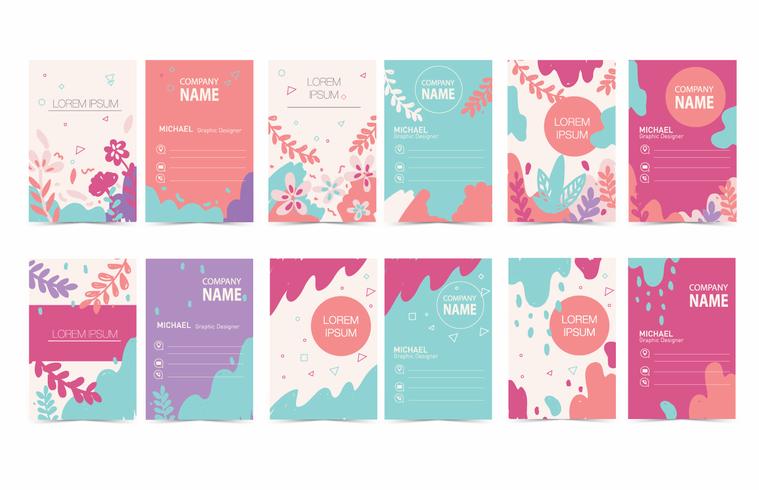 Colorful Graphic Design Business Card Vector