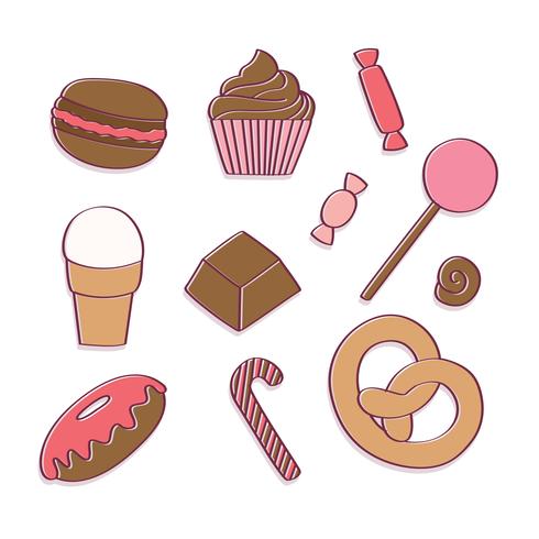 Hand Drawn Sweets and Candy vector