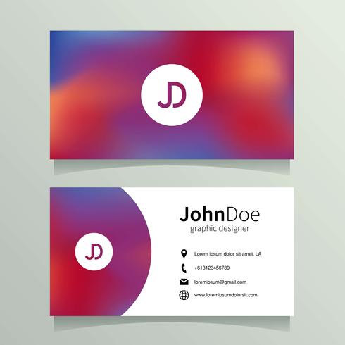 Graphic Designer Name Card Template vector