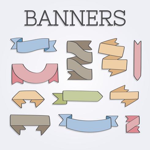 Vintage Hand Drawn Banners vector