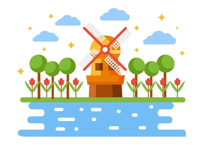 Netherlands Tulip Vector