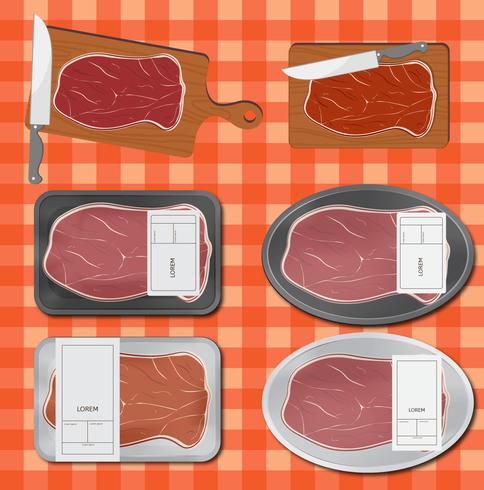 Veal packaging vector