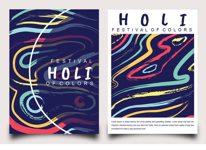 Holi Festival of Colors Poster Design vector