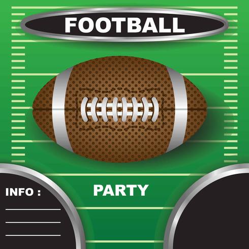 Football Party Invitation vector