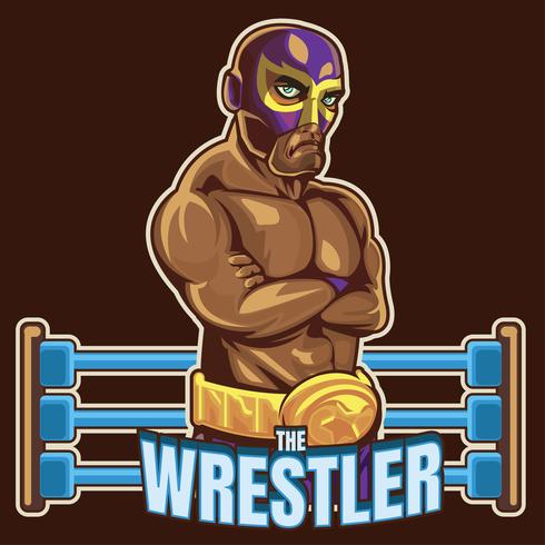 mexican wrestler 2 vector