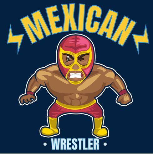 luchador mexicano 4 vector