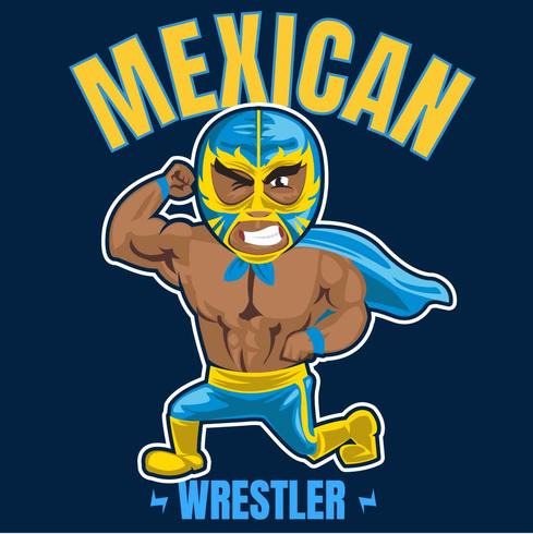 mexican wrestler 5 vector