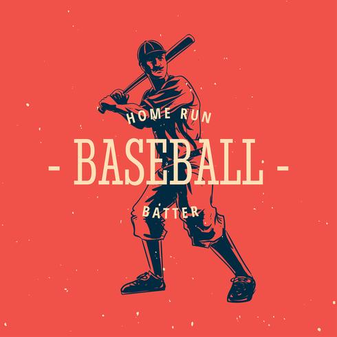 Béisbol Vintage Vector