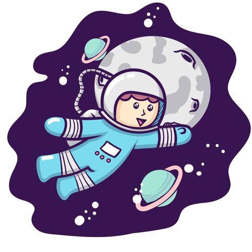 Astronauta lindo vector