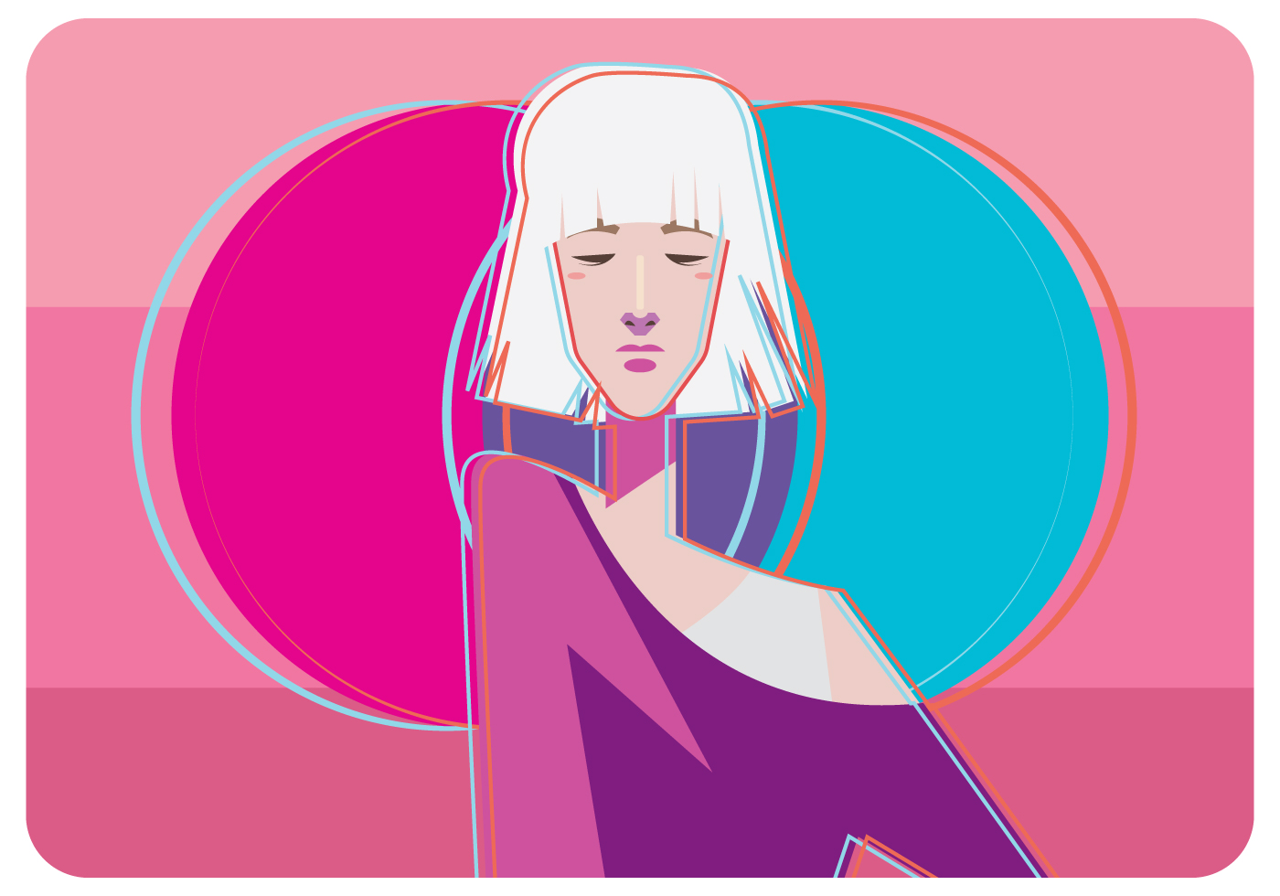 Vaporwave Girl Vector - Download Free Vectors, Clipart 