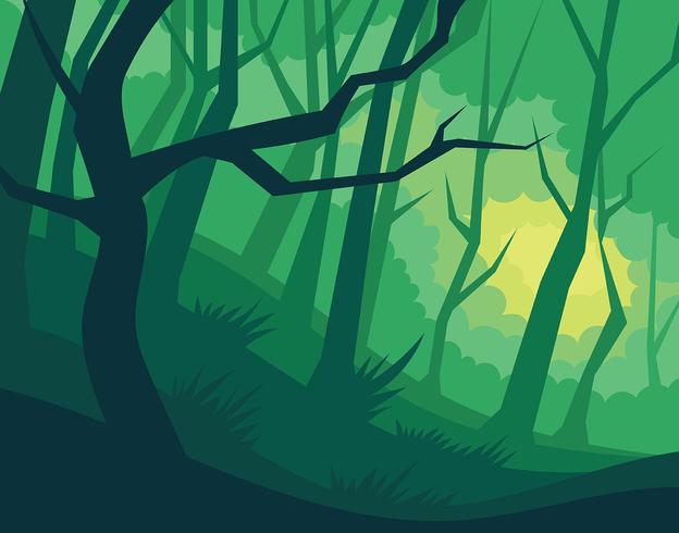 Abstract Forest Illustration vector