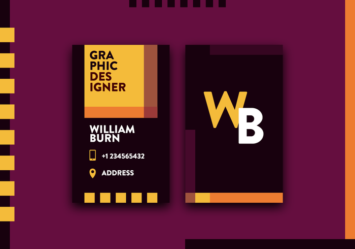 Graphic Designer Business Card Vector