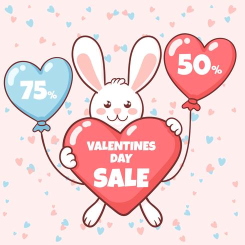 Venta de San Valentín vector