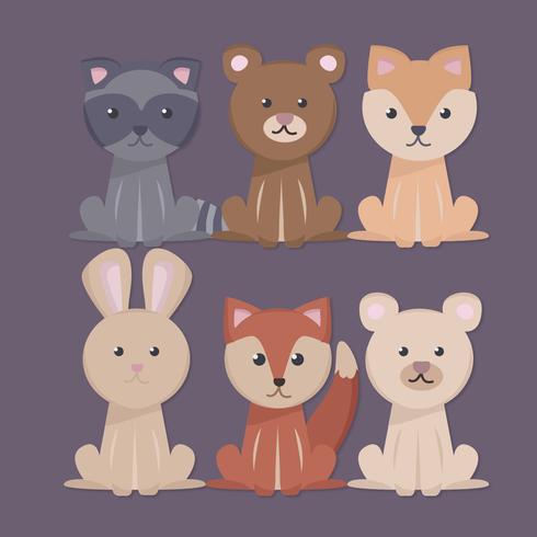 Vector Cute Animals Collection