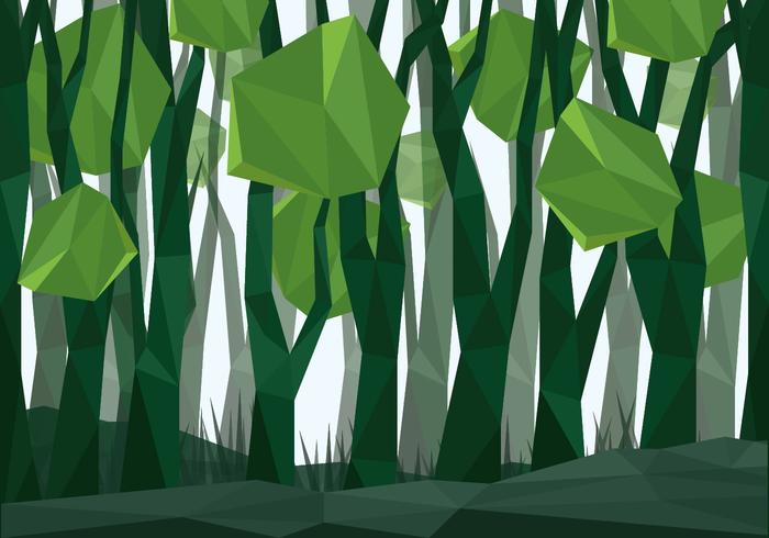 Vector Low Poly Forest