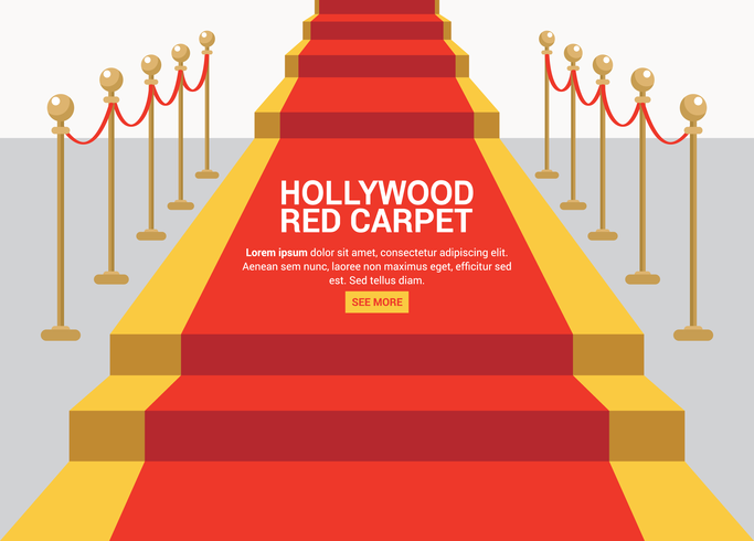 Alfombra roja de Hollywood vector